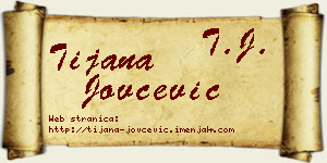 Tijana Jovčević vizit kartica